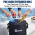 TioTie 5.5in 26" 1680D Boat Trash Can with PVC Cross Opening, Large Marine Garbage Bag for Pontoon, Fishing & Kayak