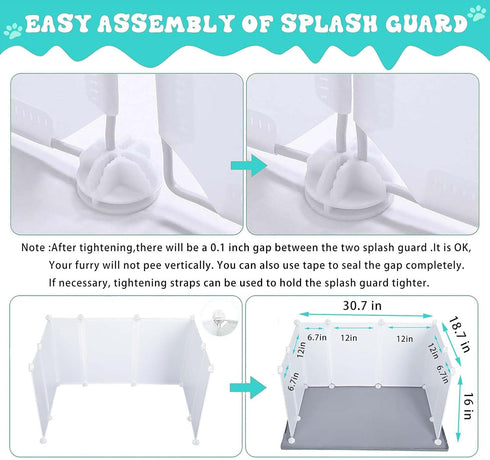 Bencacawinstyle Dog Litter Box with High Walls,Indoor Dog Potty for Small to Medium Dogs,No Spill Pee Pad Holder Tray