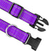 Joytale Reflective Dog Collar - Soft Neoprene Padded Breathable Nylon, Adjustable for Medium Dogs, Purple, M