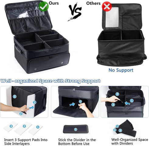 Upgraded Golf Trunk Organizer with Separate Compartment for 2 Pair Shoes, Golf Car Locker