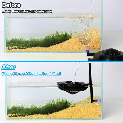 Water Flow Controller for Betta Fish Tank, Water Change Pouring Diffuser for Aquarium, Efficiency Water Filling Accessories (Black)