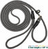8FT Slip Lead Dog Leash, 1/3” Strong Rope, Adjustable No-Pull Leash for Small and Medium Pets (Black)