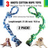 Dog Rope Toys 2 Pcs - Indestructible Chew Toys for Aggressive Chewers, Dental Cleaning Tug of War Toy