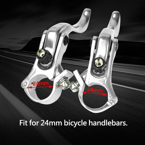 ZJchao Bike Brake Lever, 1Pair 24mm Aluminum Alloy Handlebars Bar Handle, Mountain Cycling Accessory