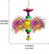 SunGrow Parakeet Toy - Brightly Colored Hanging Toy Made of Rattan, Wood, and Shredded Paper for Small Parrots