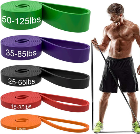 Resistance Bands Set for Working Out, Pull Up Assist Bands, Long Exercise Bands for Fitness, Training, Therapy