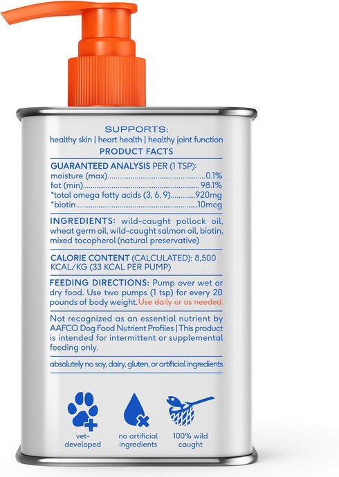 3 3 6 9 16oz Native Pet Omega Fish Oil for Dogs & Cats Wild Alaskan Salmon Oil for Dogs Skin and Coat, Supports Joints