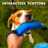 Dog Bite Tug Toy (11.8"x3.5") - Durable Blue Pull Toy with 2 Soft Handles for Small to Medium Dogs