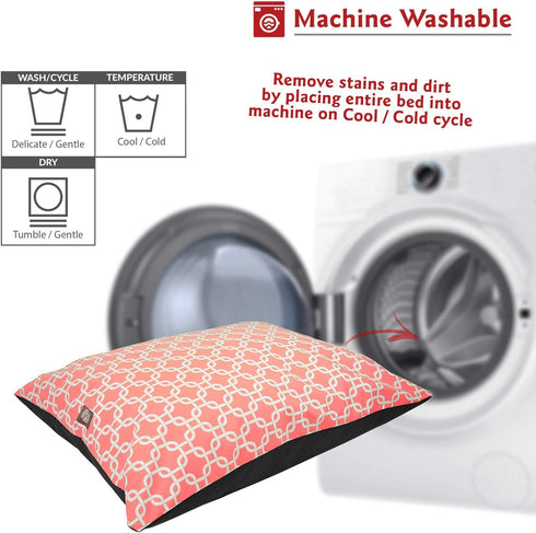 Majestic Pet Large Rectangle Dog Bed, Washable Non-Slip Comfy Pet Bed, Super Value Pillow Dog Bed, 46 x 35 Inch, Links