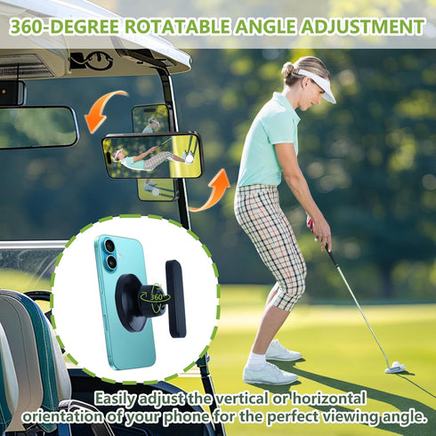 PTAZSCTC Magnetic Golf Cart Phone Holder,Phone Mount Holders with Magnetic Sheet for Golf Cart,Club Car Accessories