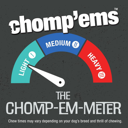 CHOMP 'EMS Chicken & Peanut Butter Hide Free Dog Chews - 20 Count, Rawhide Free Chew for All Life Stages