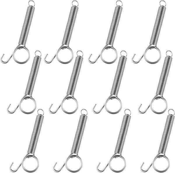 Lockable Spring Cage Latch for Pet Doors, 8.5cm, Silver