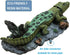 Aquarium Alligator Air Bubbler Decorations - Aerating Action Crocodile Ornament, Oxygen Bubble Resin Crafts for Aquarium Fish Tank Decor by SLOCME