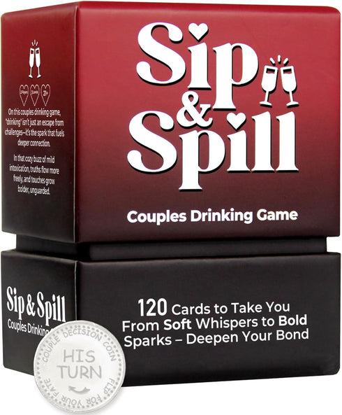 Valentines Gift for Couples, Gift for Him Sip & Spill Couples Card