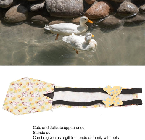 Pet Chicken Diaper,Reusable Washable Duckling Nappy Goose Diaper Duck Diapers Pet Physiological Pants with Bow Tie