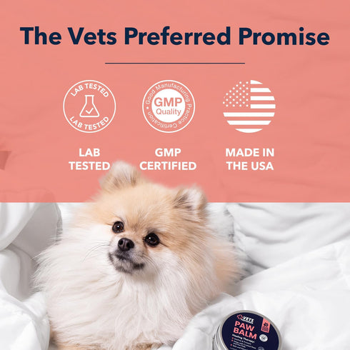 Vets Preferred Paw Balm Pad Protector for Dogs, Heals and Moisturizes Dry Noses and Paws, 2 Oz