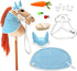 Teyva Daily 9 Pcs DIY Hobby Horse Bridle Kit Include Horses Ear Bonnet Blanket
