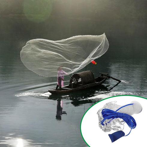 4ft/1.2m Hand Thrown Cast Net for Fishing with Weighted Steel Sinkers, Single Monofilament Mesh, Freshwater