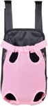Dog Carrier - Pink Legs Out Front Pet Carrier Backpack - Comfortable Puppy Bag with Shoulder Strap for Travel Hiking