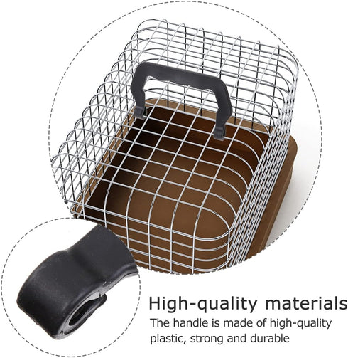 Zerodeko 10Pcs Portable Plastic Pet Cage Handles, Easy Install, Comfortable to Hold, Black