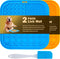 2 PCS Lick Mat for Dogs, Slow Feeder Licking Pad with Suction Cups for Treats, Bathing, Grooming, Training
