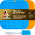 2 PCS Lick Mat for Dogs, Slow Feeder Licking Pad with Suction Cups for Treats, Bathing, Grooming, Training