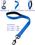 Premium 18 Inches Nylon Short Dog Leash with Heavy Duty Clip and Soft Padded Handle, Classic Blue