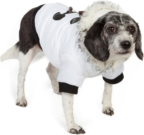 Pet Life Aspen Winter White Dog Jacket Parka - Dog Coat with 3M Thinsulate Insulation Technology for Small Medium and
