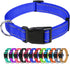 TagME Reflective Nylon Dog Collars, Adjustable Classic Collar with Quick Release Buckle for Large Dogs, Royal Blue