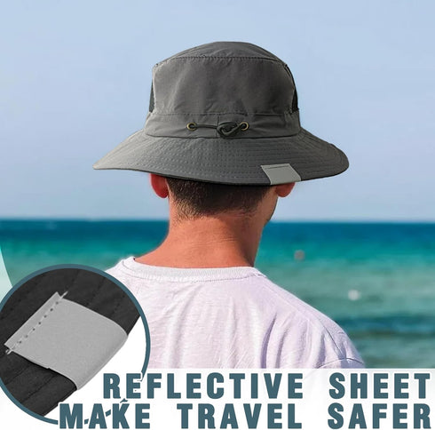 Surf Bucket Hat Waterproof Sun Hat with UPF 50+ UV Protection, Adjustable Chin Strap for Water Sports, Surfing
