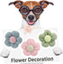 Small Dog Collar for Girls with Flower, Adjustable Puppy Collar with Bell, Little Dog Collar