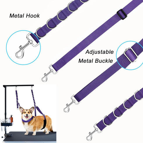 ASOCEA Dog Grooming Belly Straps; Nylon Restraint Loops for Small Medium Dogs, Pet Bathing Restraint Band