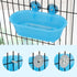 Hypeety Bird Bath with Mirror, Portable Bird Bathroom for Pet Parrots, Bathing Tub Accessories (Blue-Bird Bathtub)