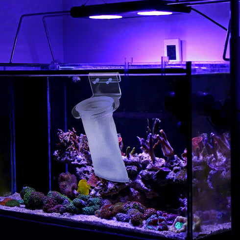 Taiyin 4 Pcs 4 Inch Pre Sump Filter Sock Holder for Saltwater Aquarium, Acrylic Mount Bracket