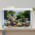 AWERT 30x18 inches Stone Aquarium Background, River Bed & Lake Vinyl Background for Fish Tank