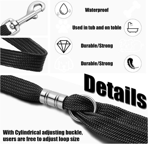 9 Pieces Pet Grooming Loops, Adjustable Nylon Restraint Noose for Dog Cat Safety on Grooming Tables