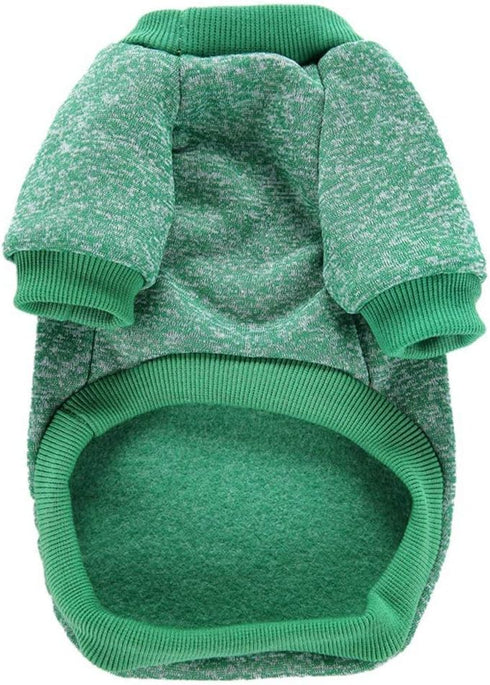 Pet Dog Classic Knitwear Sweater - Warm Winter Puppy Pet Coat, Soft Sweater Clothing for Small Dogs (XXS, Green)