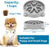 Slow Feeder Dog Bowls Non Slip Puppy Bowl Durable Dog Puzzle Feeder Bloat Stop Dog Food Bowls for Puppy and Small Dogs, BPA Free, 1 Cup, Grey