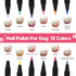 12-Color MSDADA Quick-Dry Dog Nail Polish Kit Safe Polish Pens for Puppy Nail Art & Paw Care Easy-Apply, Odorless