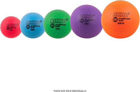 Champion Sports Rhino Gel Filled Medicine Ball Durable, Soft Grip Weighted Ball for Strength, Cardio, & Rebounder