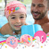 Syhood 3 Pcs Kids Swim Caps, Baby Waterproof Bathing Caps for Long Short Hair Boys Girls