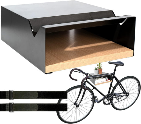 MOSHAY Bicycle Wall Mount S-Rack, Aluminium Wood Holder for Road and Gravel Bikes