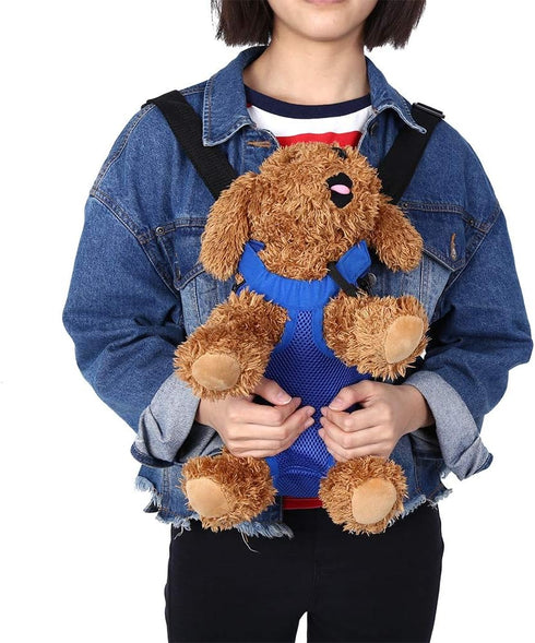 Pet Carrier Backpack, Fashionable Dog Five Holes Backpack Front Chest Tote Carrier (Dark Blue S)
