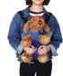 Pet Carrier Backpack, Fashionable Dog Five Holes Backpack Front Chest Tote Carrier (Dark Blue S)