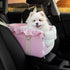 Jaoul Dog Car Seat for Small Dogs, Fully Detachable with Adjustable Straps, Comfortable Portable Booster Seat (Pink)