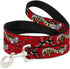 Buckle-Down Pet Leash - 4 Feet Long - Lucky Red - 1/2" Wide