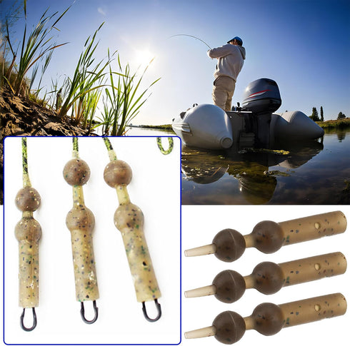 20pcs 35x5mm 1mm Carp Helicopter Rig Tube Aperture Helicopter Sleeves & Beads Terminal Fishing Tackle Carp Fishing