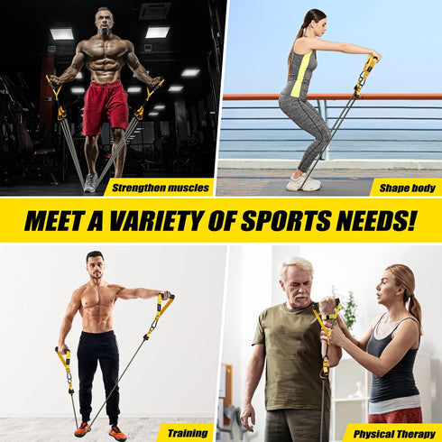 Resistance Bands Set, 350lbs Heavy Exercise Bands with Handles for Men, Fitness Weight Bands for Strength Training