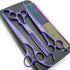 KINGSTAR 7.0in. Matt Purple Professional Pet Grooming Scissors Set,Straight & Thinning & Curved