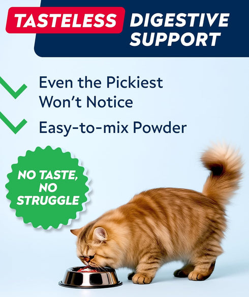 StrellaLab Cat Probiotic Powder, Easy to Mix Digestive Support for Indoor Cats, Health Supplies Food Supplement, 4 oz